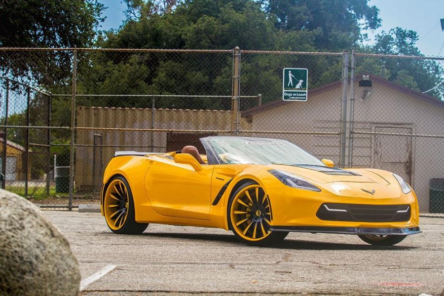 Chevrolet Corvette Stingray Convertible Orange Ray by Forgiato Wheels '2014